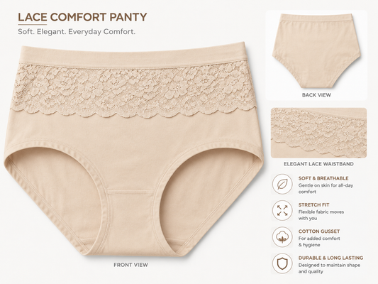 Women's Classic Cotton Brief Panty | Breathable Full Coverage Underwear for Daily Comfort
