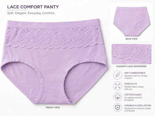 Women's Classic Cotton Brief Panty | Breathable Full Coverage Underwear for Daily Comfort