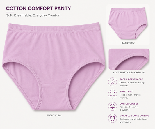 Women's Premium Cotton Briefs | Soft Breathable Everyday Underwear