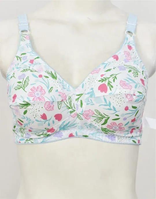 Women’s Cotton Printed Bras (Non-Padded) – Set of 4