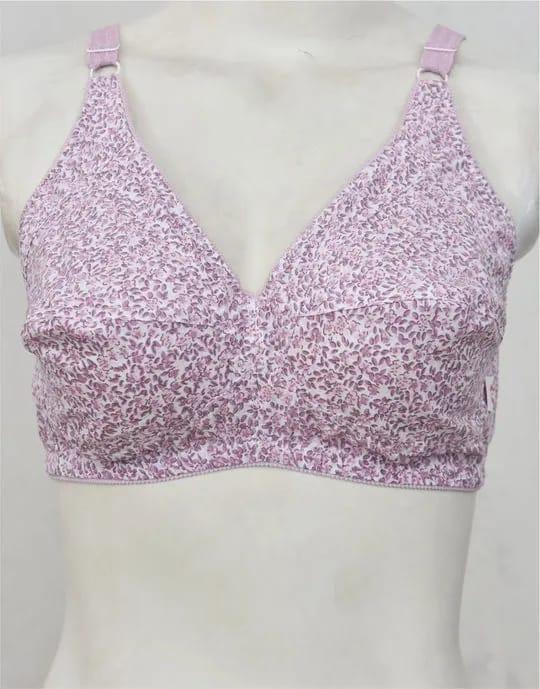 Women’s Cotton Printed Bras (Non-Padded) – Set of 4