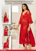 Red Luxury Bridal Nightwear Set 2 Pcs – Jersey Lace Sexy Lingerie for Women