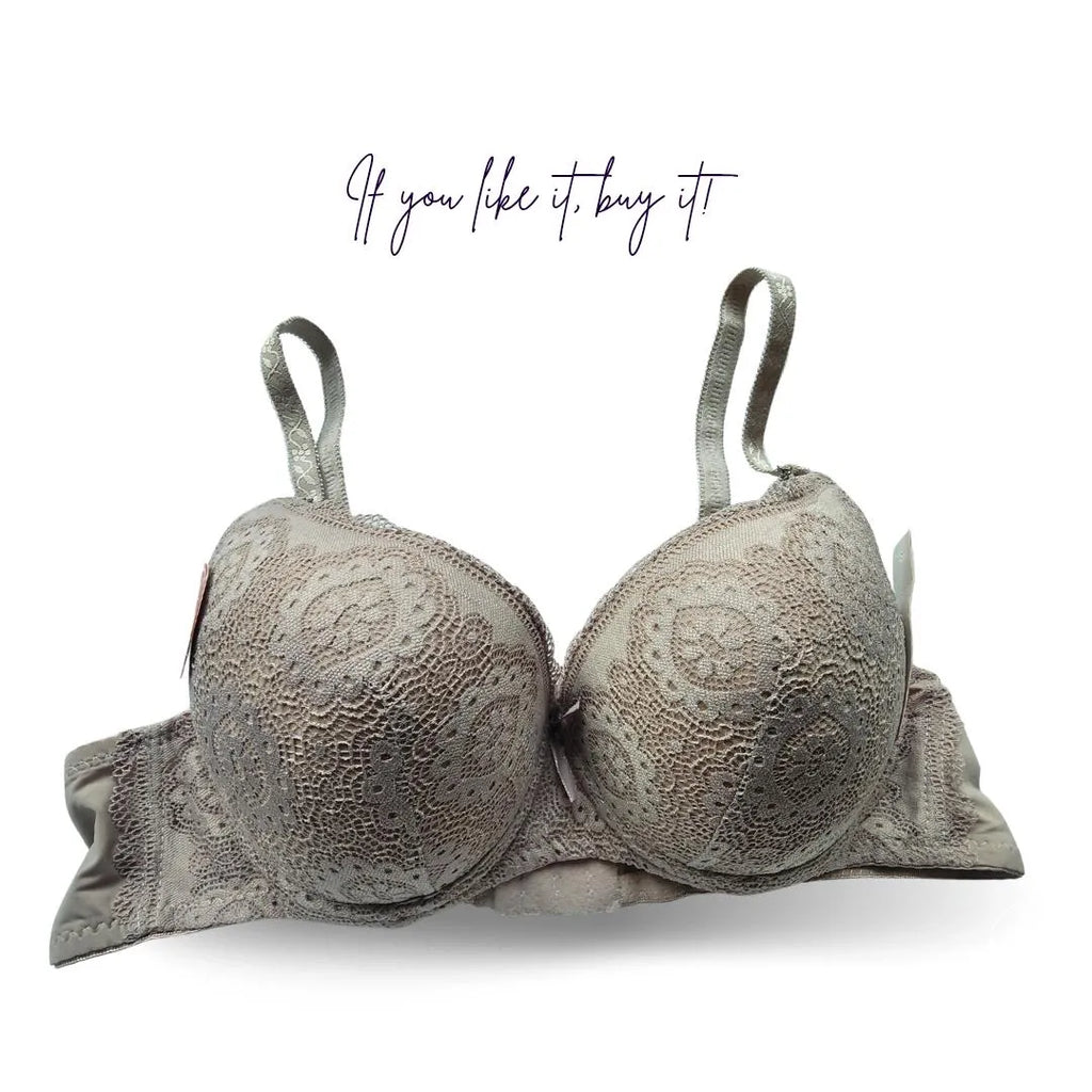 Green Lace Push-Up Bra for Women (C Cup Size)