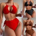 Women Solid Split Bikini – High Quality Durable Swimwear for Ladies