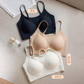 Women Seamless Sports Bra – Invisible Breathable Nylon Bra in White, Black & Beige
