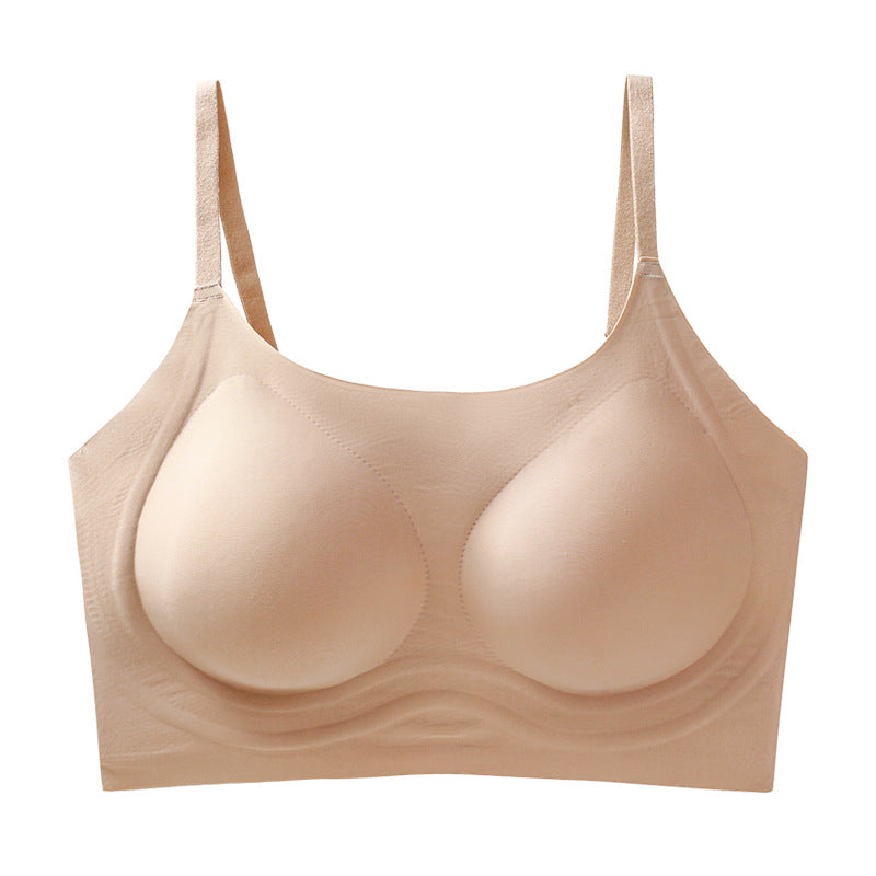 Women Seamless Sports Bra – Invisible Breathable Nylon Bra in White, Black & Beige