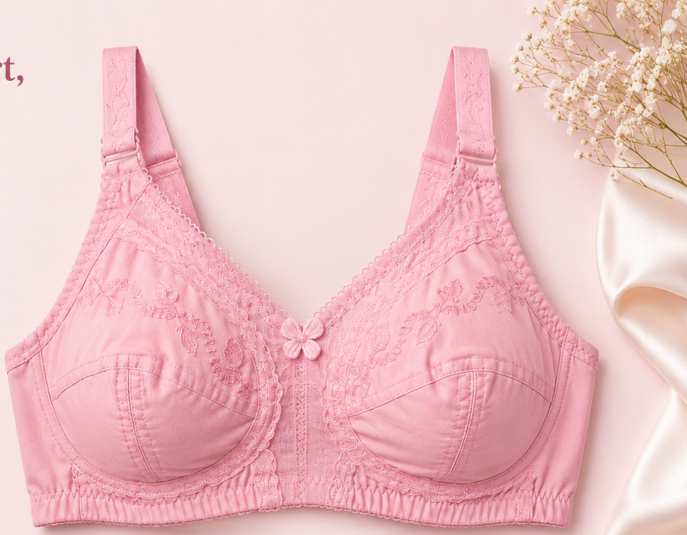 Everyday Comfort Wire-Free Cotton Bra – Soft, Supportive & Breathable